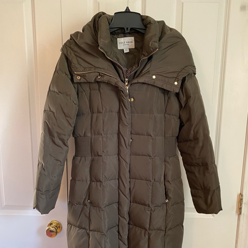 Like new Cole Haan Down Coat with Hood